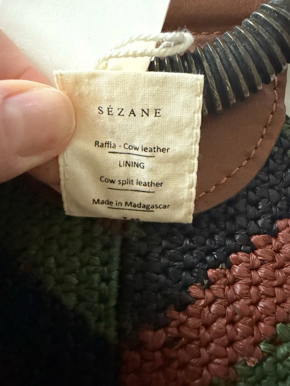 NWT Sezane Carlie Belt Multicoloured / Khaki - Size 80 - Picture 14 of 16